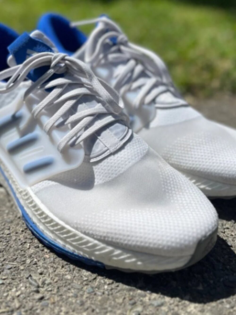 Adidas X_PLRBOOST Shoes Sneakers White Blue Mens Size 13 (Tagged 12.5)